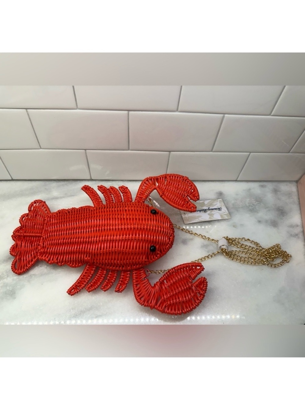 Tommy Bahama Red Lobster Woven Crossbody Bag